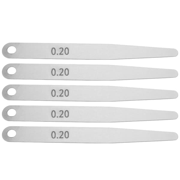 Inspektionsmåler til rustfrit stål svejsning 5-pak 0,2 0,3 mm