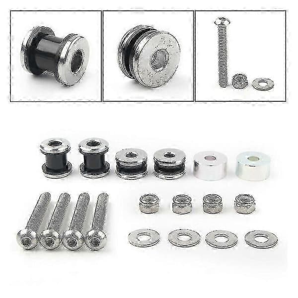 Motorcykel Sissy Bar Bagagebærer Docking Hardware Kit til 1984-2017 Softail Low FLSTC FXST Silver