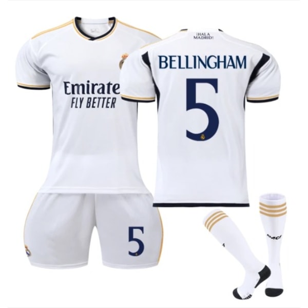 2023-2024 Real Madrid Hemma Fotbollströja för barn Vinicius nr 5 BELLINGHAM kids 20(110-120cm)