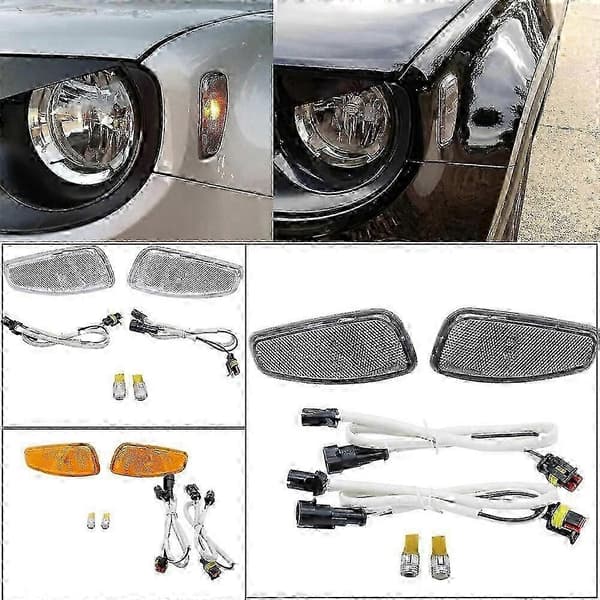 Jeep Renegade 2014 - 2019 Frontblinklys Sidelys med Refleksvarsel Smoke (white)