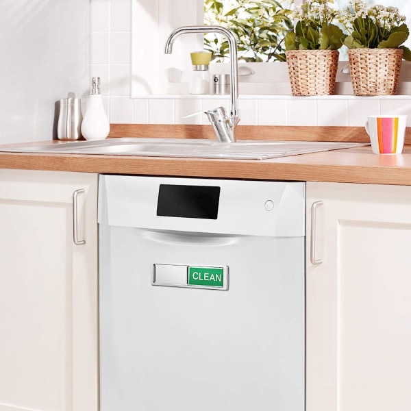 Sølv oppvaskmaskinmagneter rengjør skitne flaggklaffer kun når de skyves med sterke ripebestandige magneter eller 3M lim