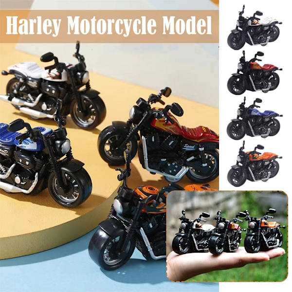 1:14 Harley Motorcykel Legering Modell Bil För Barn Leksaker För Pojkar Till white