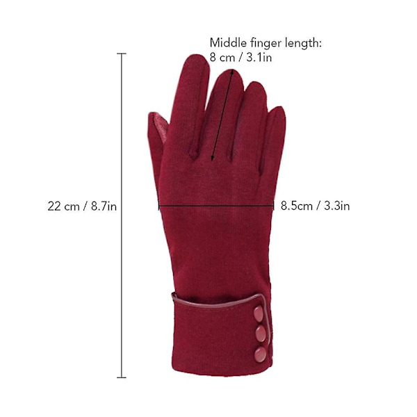 1 par vinterhandskar thermal utomhus varma vantar varma pekskärmshandskar fullfinger black
