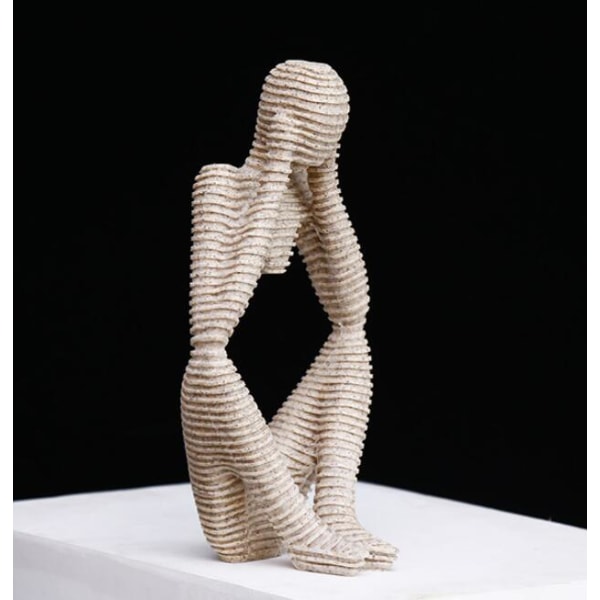 Kreativ personlighet sandsten abstrakt harts hantverk figur skulptur ornament (A17-HP51399)