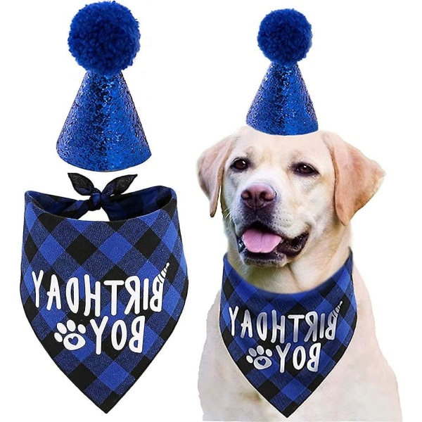 Pet fødselsdagssæt spyt håndklæde trekant håndklæde hat