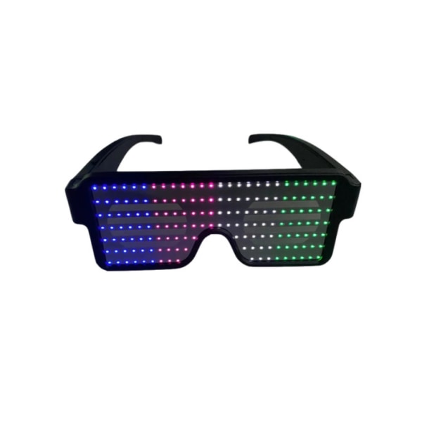LED-belysningsbriller Love Douyin Fødselsdagsfest Solbriller Bounce Flash Jubelbriller (fire farver)