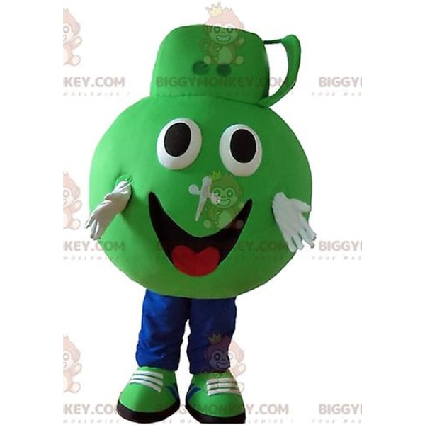 Maskottdräkt BIGGYMONKEY™ av produktménager vert Dettol XXL