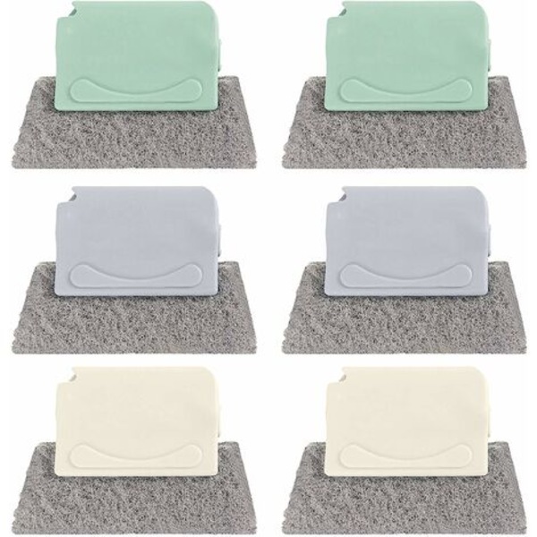Återanvändbar magic fönsterputsborste Creative Groove Cleaning Brush Används för snabb rengöring i varje hörn Köks fönsterputsverktyg 6st,