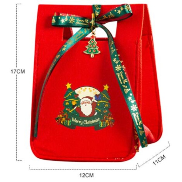 4 esker juleveske, gavepose med håndtak for små gaver, nyttår, julefestutstyr