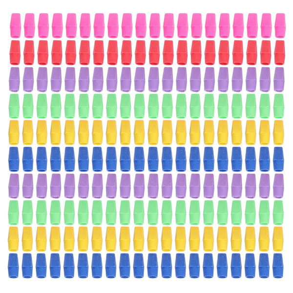 200 Pieces Pencil Top Erasers with Wedge Design - Perfect Stationery for Offices and Kids