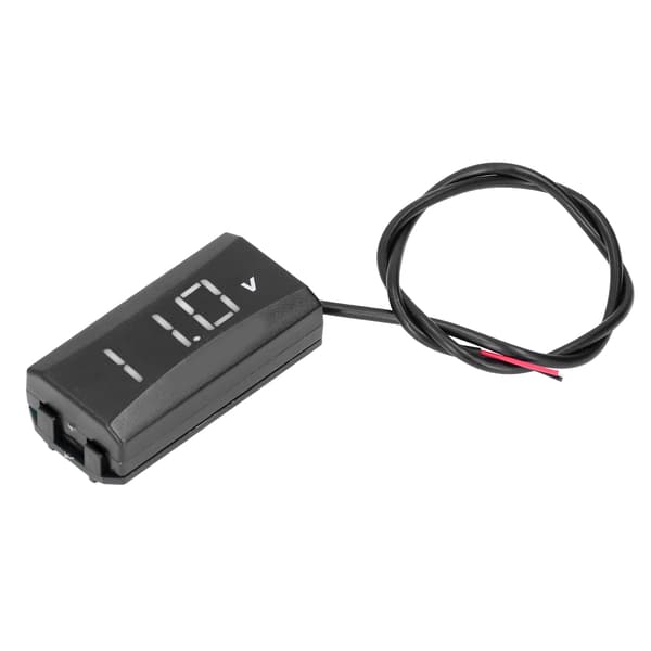 LED Digital Display Spændingstester Meter 12V til 80V Universal til Bil Motorcykel Elektrisk Køretøj Hvid