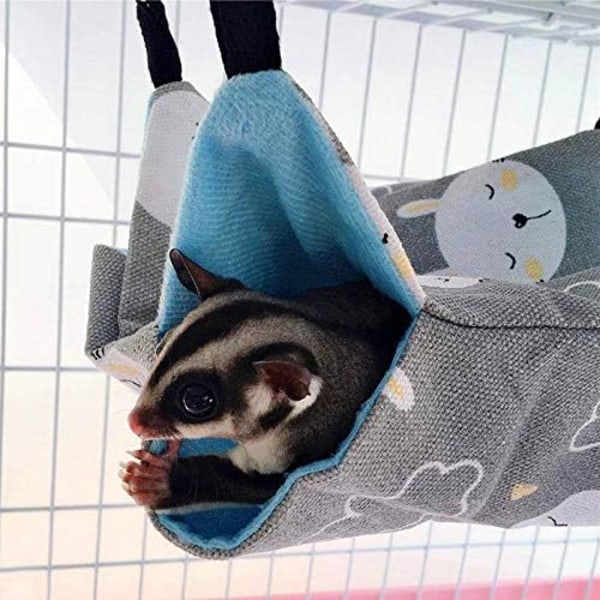 Hammock Lemmikki Riippumatto Nest Double Canvas Hammock Hamster Naapurini Totoro Ferret Hammock 20 * 20 (harmaa kani)