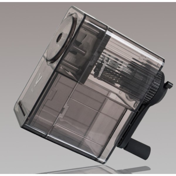 Speciel kreativ blyantspidser til kunststuderende (V5s Vitas transparent sort-60°over-3,85cm-7cm),