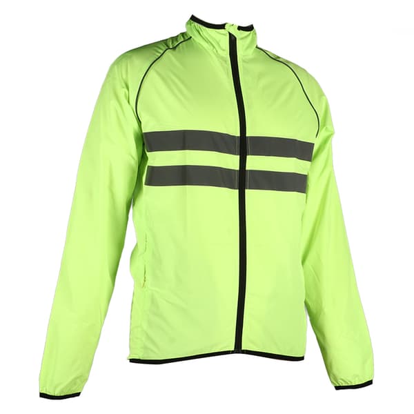 Reflexjacka Andningsbar Cykeljacka Långärmad Polyester Fickor Utomhus M