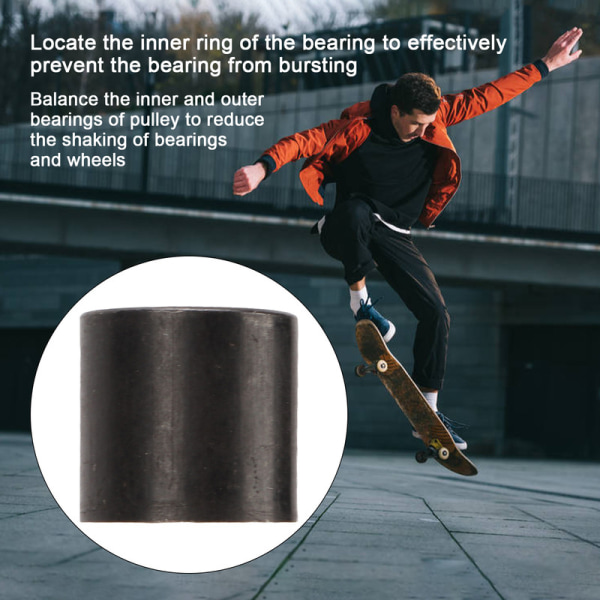 Skateboard hjulleje ærme sort (40 stk)