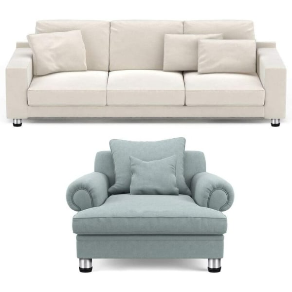 Fortykkede sofaben i børstet rustfritt stål Justerbare møbelføtter (4 stk 50*100 mm fortykket (ABS-base)) slitesterk