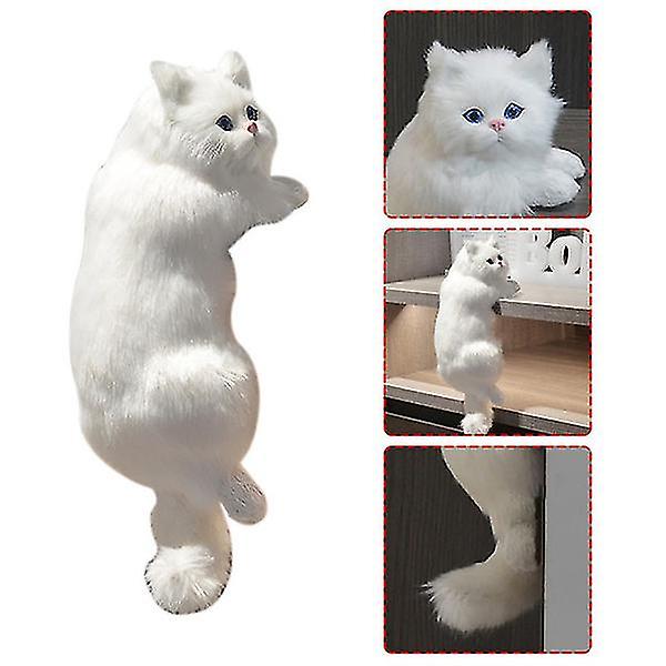 Søt plysj kattepynt figur Hjemmepult TV Hengende lekedekor Bildekorasjon Kosedyr Skulpturer Persian Cat