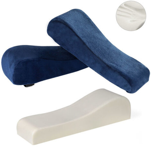 2 STK Ergonomisk Stol Armlæn Pude Albue Pad Dekompression Kontorstol Gaming Stol Armlæn med Memory Foam Armlæn,
