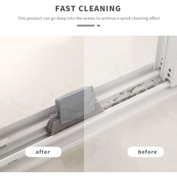 3 stk halvmåne type grå dør og vindusspor rengjøringsbørste rengjøringsverktøy liten børste,
