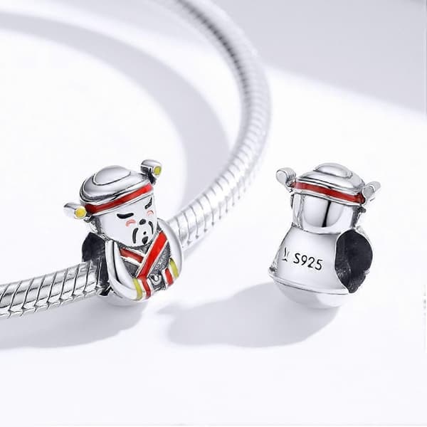 Rent silver S925 vårfest Gud av rikedom pärlor DIY armband tillbehör silverpärlor Not Specified