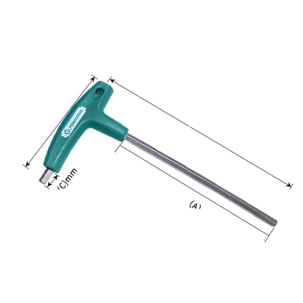 Flathode sekskantnøkkel (0614 6150 Flat Head H2.5 Sand Ding 3 stk),