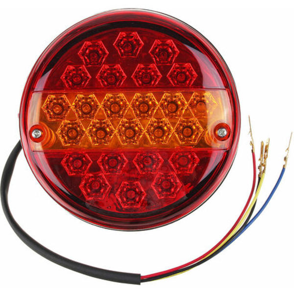 PCS 12V/24V 25LED hampurilainen takapysäytyksen merkkivalo pyöreä valo perävaunu kuorma-auto asuntovaunu pakettibussi
