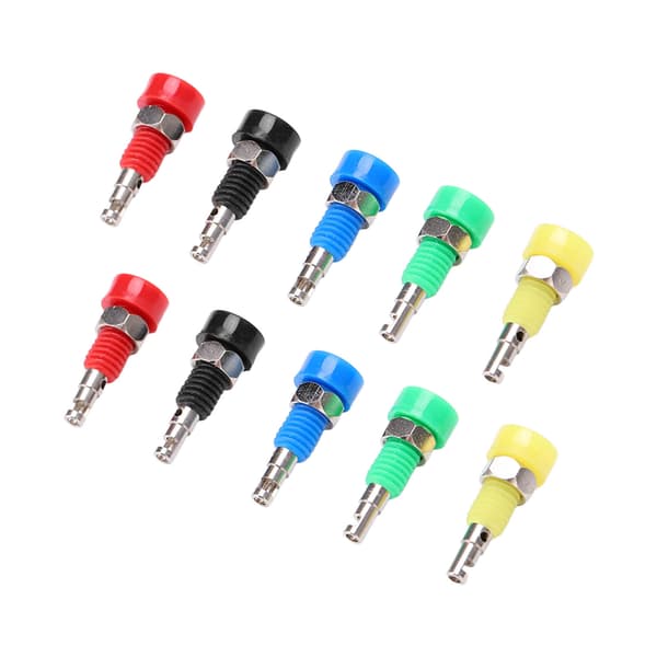 Mini Bindningsstolpe för Elektroniska Instrument 10st 2mm Banankontakt Paneladapter