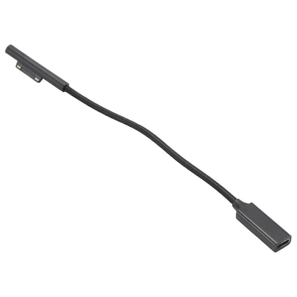 Nylonflettet til Surface Connect til USB-C opladerkabel til Surface Pro7 Go2 Pro6 5/4/3 Surface Laptop Book[ht] Black