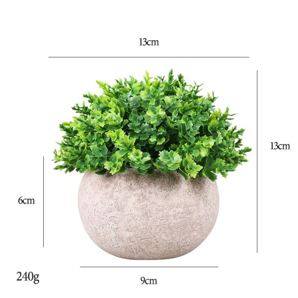 Simulerte grønne planter Nordisk stil hjemmekontordekorasjon pottegrønne planter (kløver potteplanter)