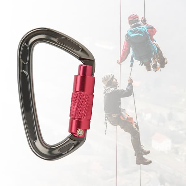 7075 Aviation Aluminium Master Lock Karbinhake D Ring Säkerhetsspänne Säkerhetsutrustning för utomhusklättring Camping Hammockgray