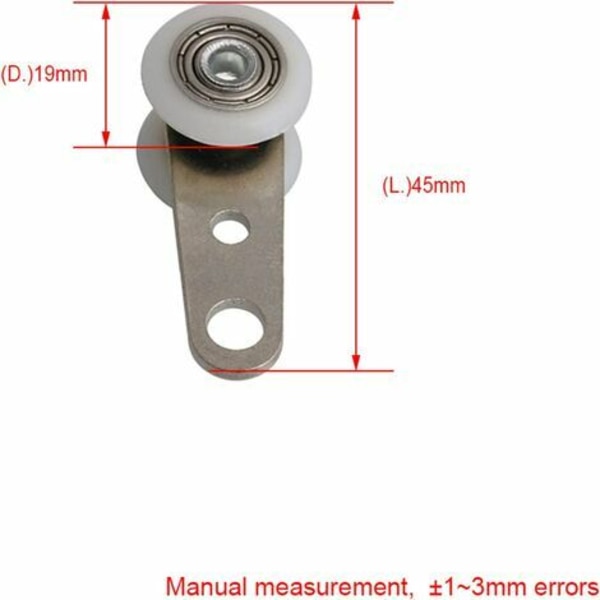 Kartokner sett med 10 ruller for karnapper eller skyvedører - metall og plast - 4,5 x 1,9 cm (liten)