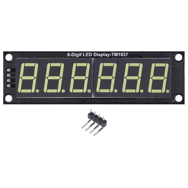 LED Display Digitalrør 6-cifret 7-segment decimal hvidt lys digitalt displaymodul