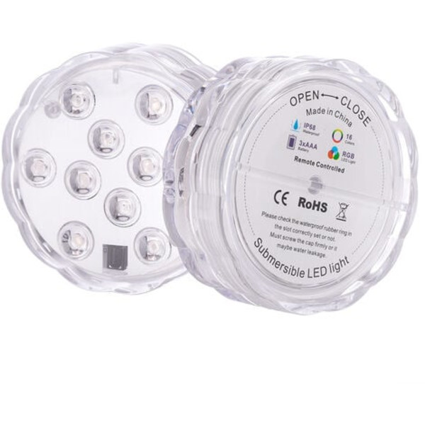 Dykking LED bassenglys, dekorative fargeskiftende lys, egnet for akvariebadekar, vaser, bassenger, dammer, (28 Button Su