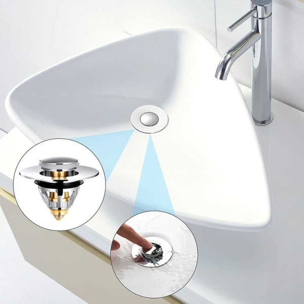 Basin Bounce Core - Luktsikkert kjøkken for hårfilter Kobber Vanity Sink Leak Plug