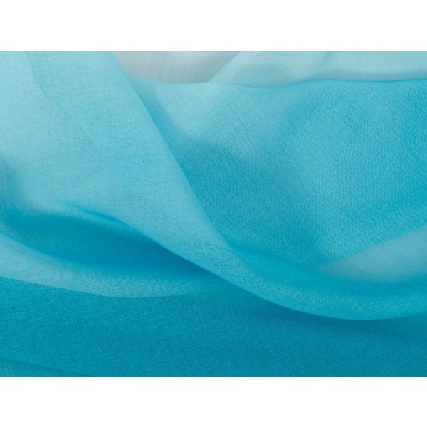 Gardin med et gennemsigtigt gradientmønster med gennemsigtig indretning (blå, 132*244cm, med perforeringer),