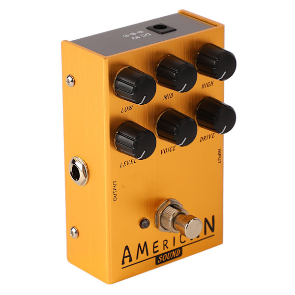 Elgitarr Effekter Drive Pedal Effektor Simulerar Gitarrdistorsion och Overdrive-effekter AN 34 Guld