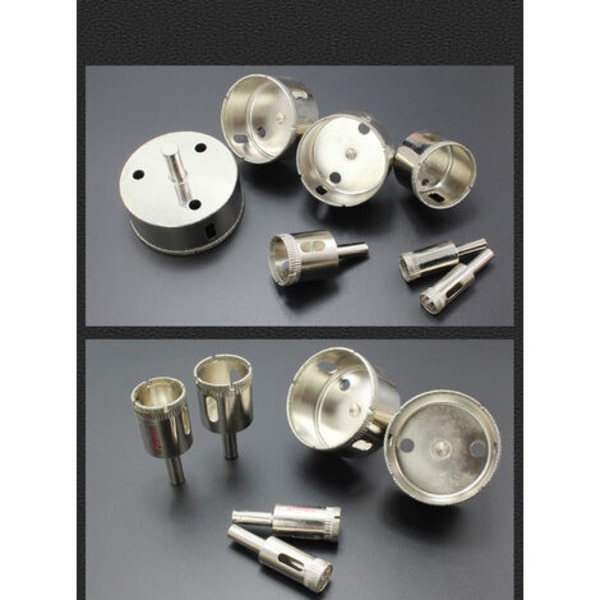 8 st diamantbelagda set för kakel, glas, porslin, marmor (4 mm)