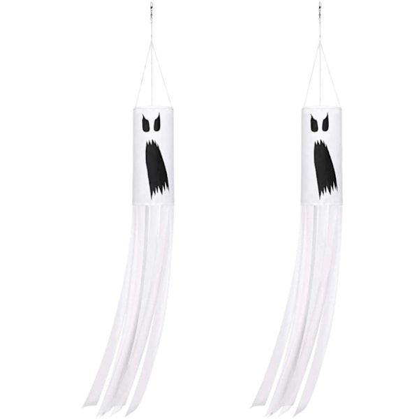 2-delt sæt Halloween Windsock Flag Dekoration Halloween Windsock Flag Windsock Decoration Pendant,