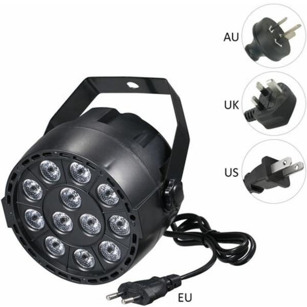 Spot Taklampa AC90-240V 12 LED Par Lights 8 Channel RGBW Mixing Scen Lighting med DMX Strobe och Sound Active Mod