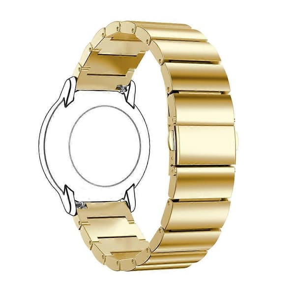 22 mm fladt spænde urrem i rustfrit stål til Huawei Watch GT2e GT2 46 mm (sort) Golden