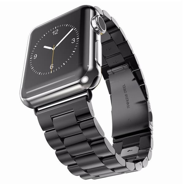 [HT]Apple Watch 4 - 40mm - Eksklusiv lenke i rustfritt stål ROYBEN Svart/Silver
