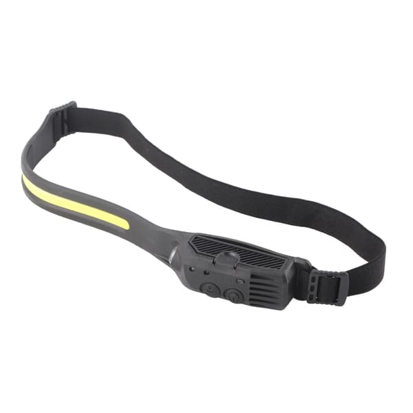 LED-hodelykt USB-lading 4 nivåer Dobbel knappebryter Silikagelmateriale Intelligent sensing COB-hodelykter