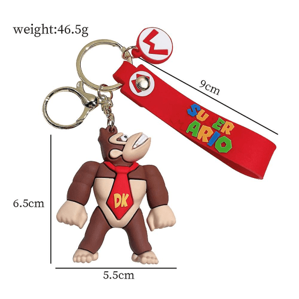 30 stilarter Super Mario nøglering Mario Bros Luigi Toad Yoshi Bowser Action Figur Model Pvc tegneserietaske Dukke Vedhæng Legetøj Gaver Høj kvalitet KC4239