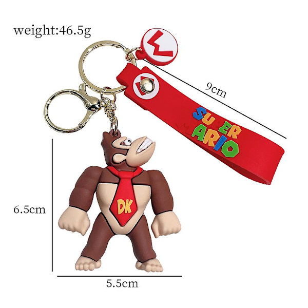 30 Styles Super Mario Nyckelring Mario Bros Luigi Toad Yoshi Bowser Action Figur Modell Pvc Cartoon Bag Docka Hänge Leksaker Presenter Hög kvalitet KC4512