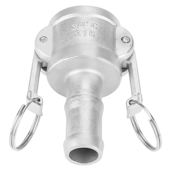 Rustfrit stål type C Camlock adapterkobling - DN20 G3/4, hunende x hanstuds