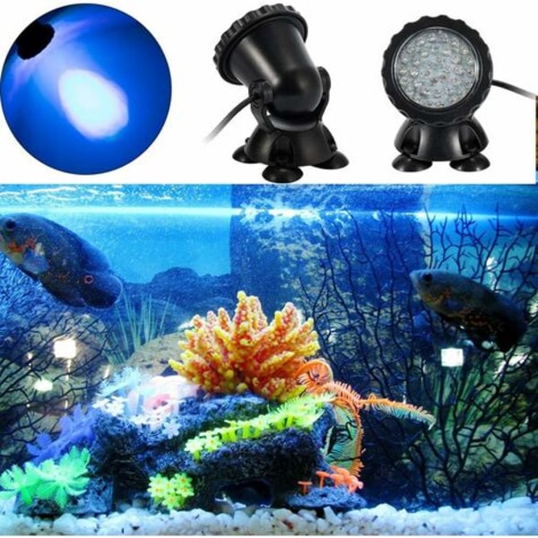 Akvariumstrålkastare med bas IP68 3,5W 12V Spotlampa Flerfärgad nedsänkbar belysning Justerbar vinkel LED Undervatten La