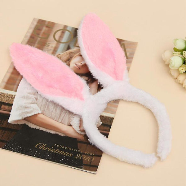 Tecknad plysch pannband Bunny Ears Hårband påsk jul red