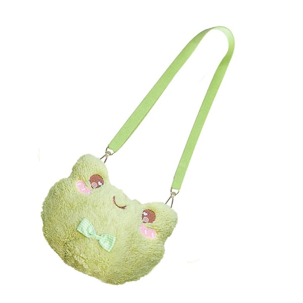 Frog pehmoinen olkalaukku, 8 tuumaa söpö sammakkopehmo Crossbody laukku pehmeä pehmo Kawaii Girls kukkaro