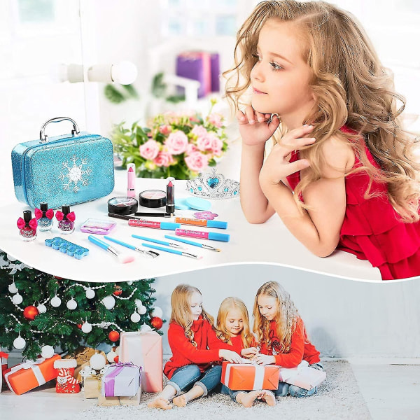 Makeup kit til børn til piger, vaskbart makeup kit til små piger style 2