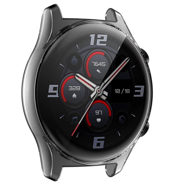 For Honor Watch GS 3 Full Coverage TPU Electroplating Watch Case Transparent